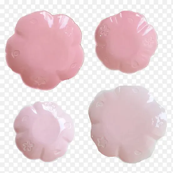 粉色装饰盘子