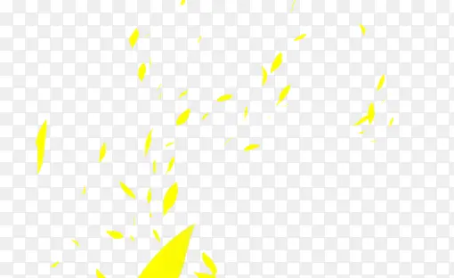 黄色花瓣碎片飘落装饰