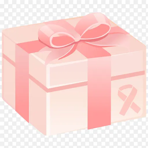卡通礼物盒子粉红色丝带