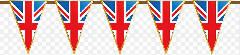 矢量三角形英国国旗图