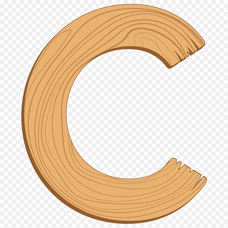 木板字母C