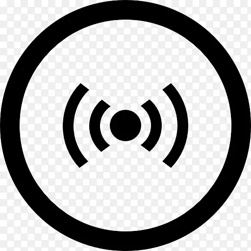 家里的WiFi圆形按钮界面符号图标