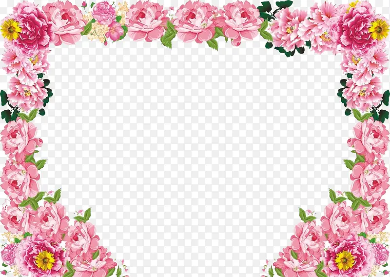 粉色鲜花拱门