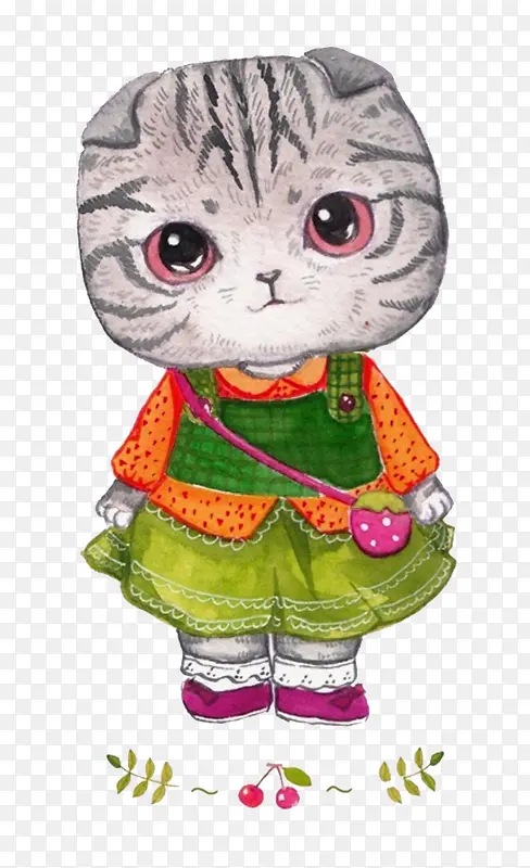 卡通手绘猫咪