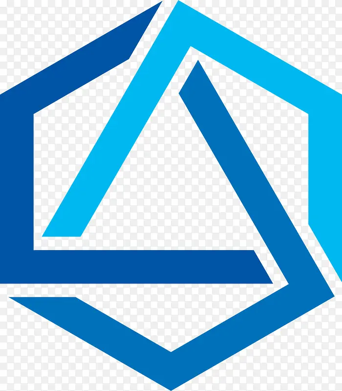 蓝色科技公司logo装饰图案