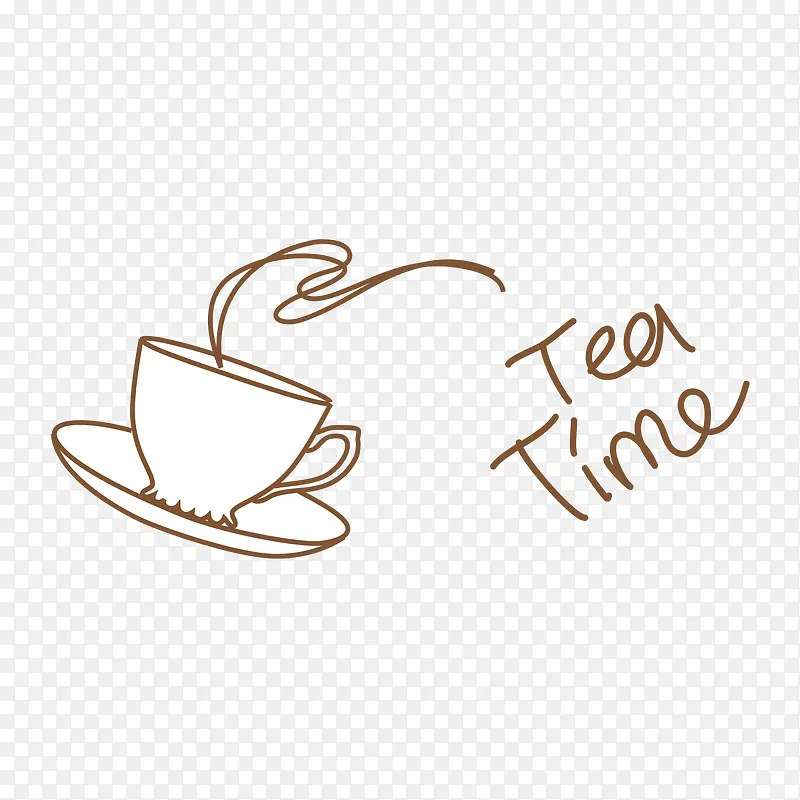 线条涂鸦茶