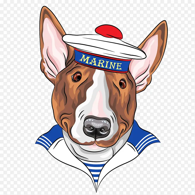 卡通穿水手服的狗子