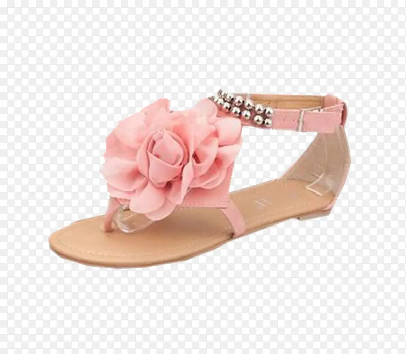 粉色珍珠凉鞋