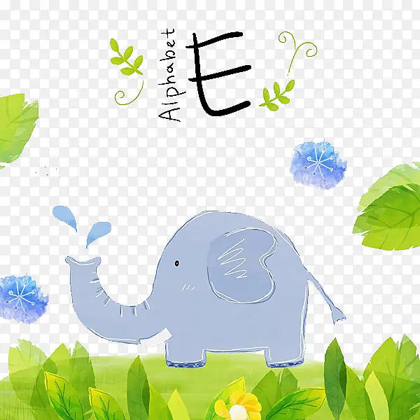 草地上的大象