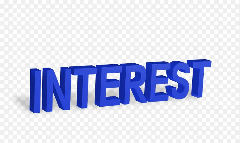 立体英文字母INTEREST