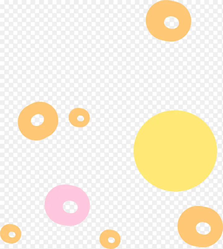 黄色漂浮圆圈