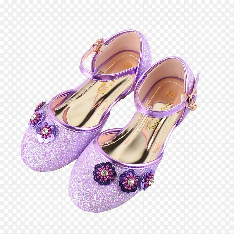 紫色花朵女童鞋