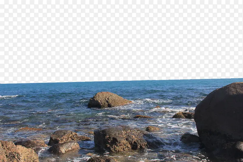 海边的岩石摄影