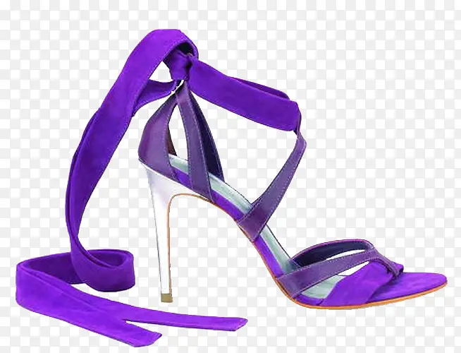 优雅的紫色高跟鞋