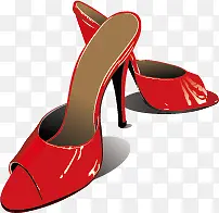 红色女士凉鞋