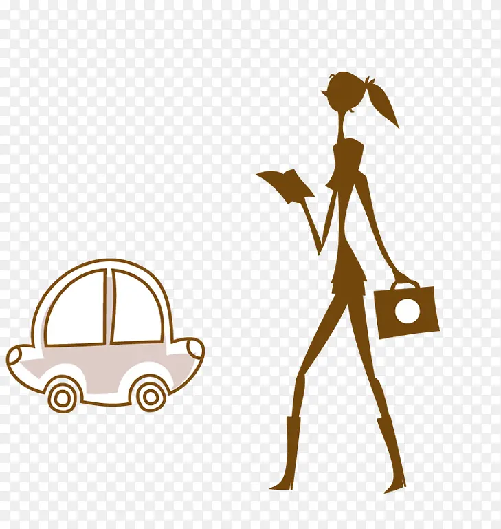 高跟女和汽车