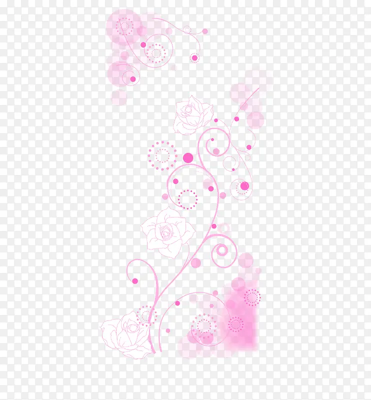 浪漫粉红色装饰花纹