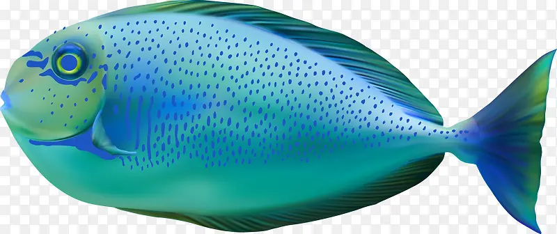 矢量海底鱼丑鱼蓝色素材