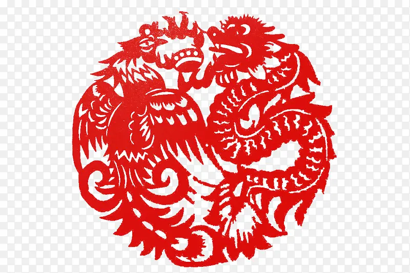 舞狮剪纸