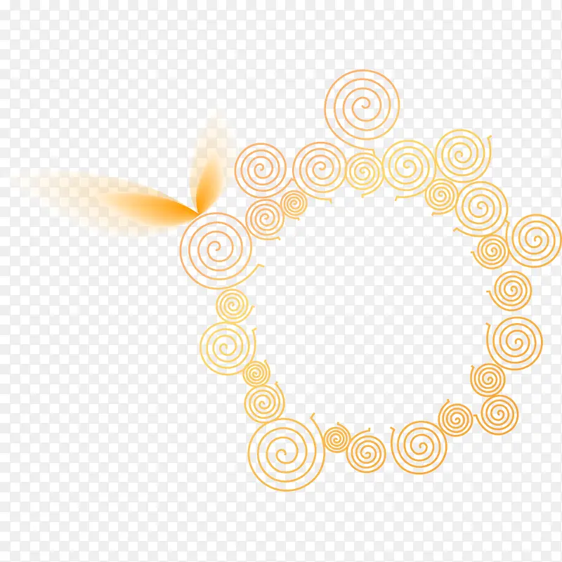 黄色螺旋圆形图片