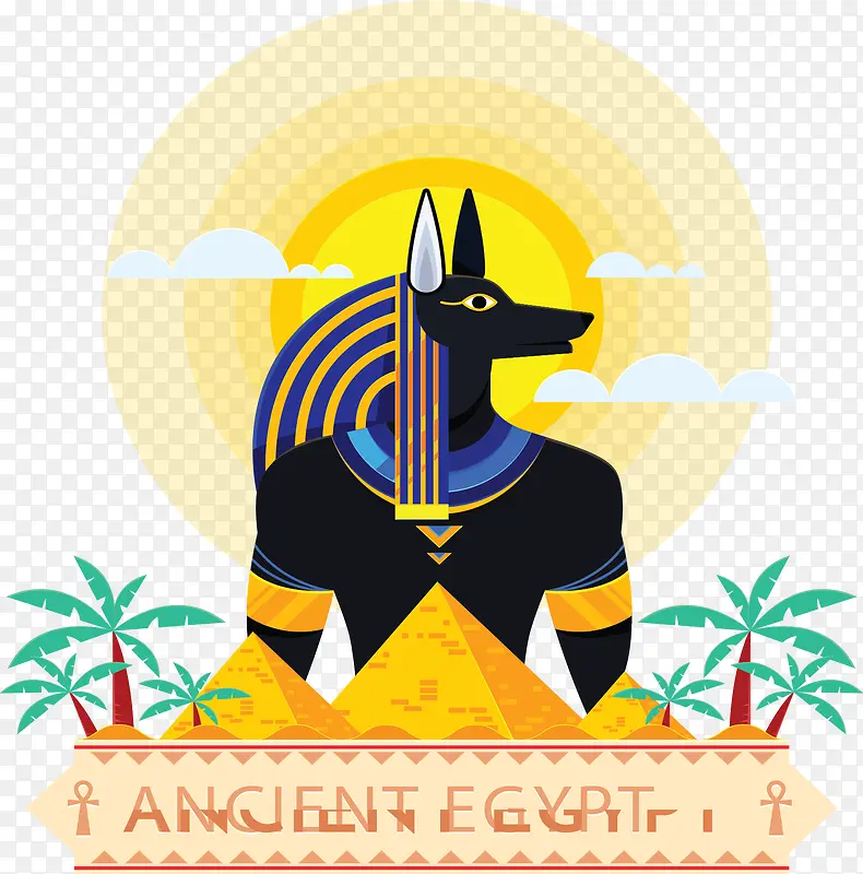 古代埃及金字塔狼面人