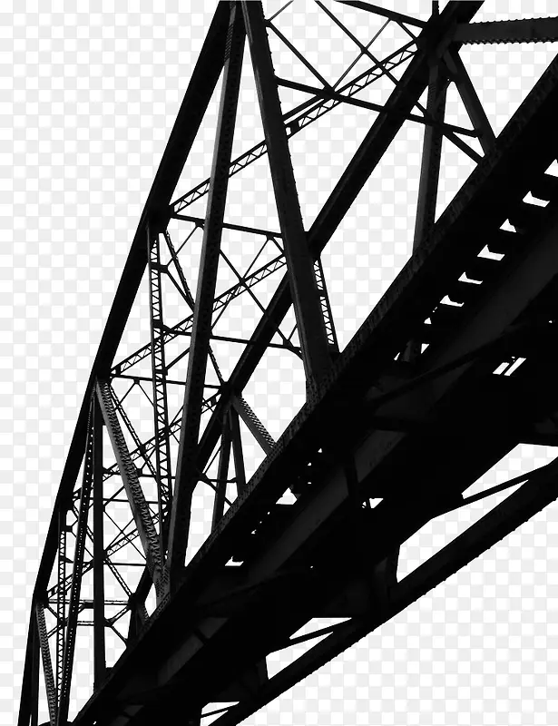 手绘黑色高架桥