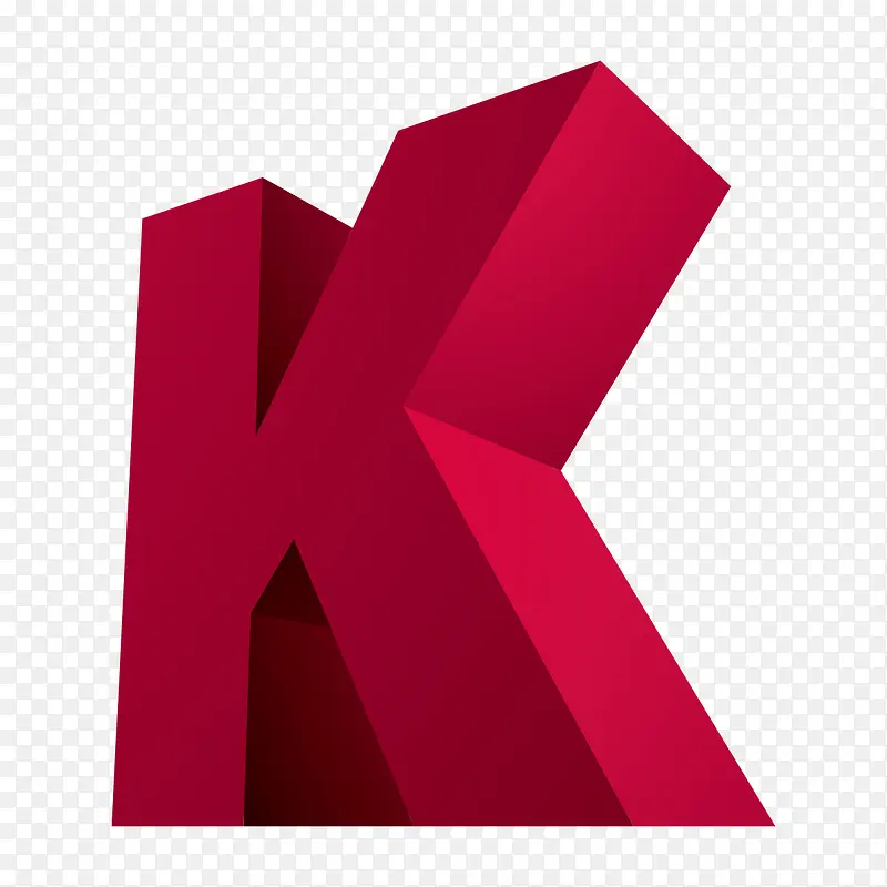 3D英语字母K