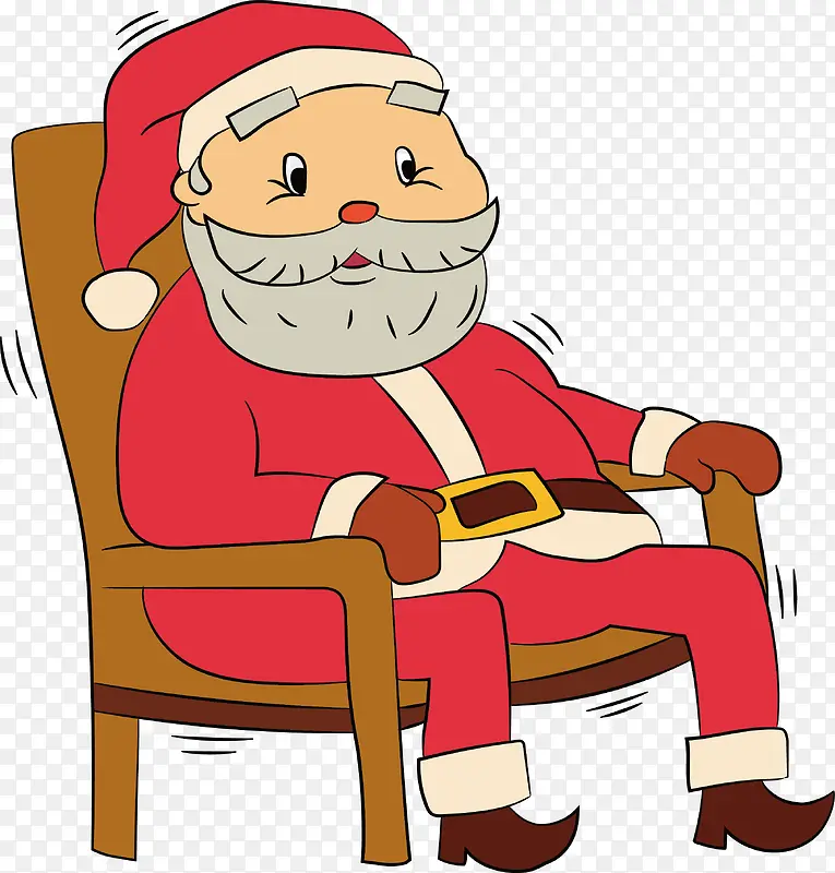 坐在椅子上的圣诞老人