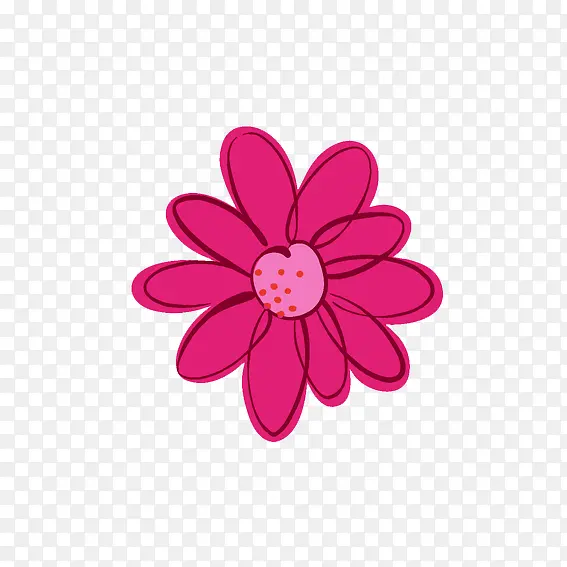 手绘粉色的小花