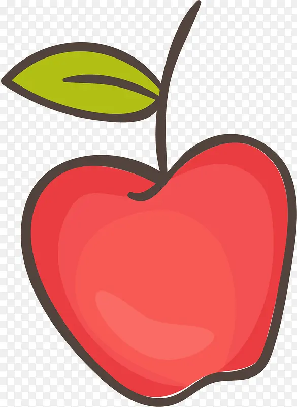 儿童节红色卡通苹果