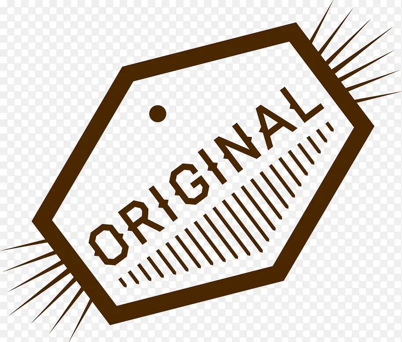 咖啡色original标签