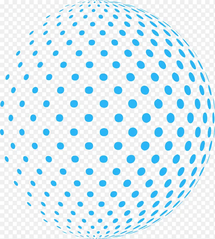 圆点创意蓝色科技球