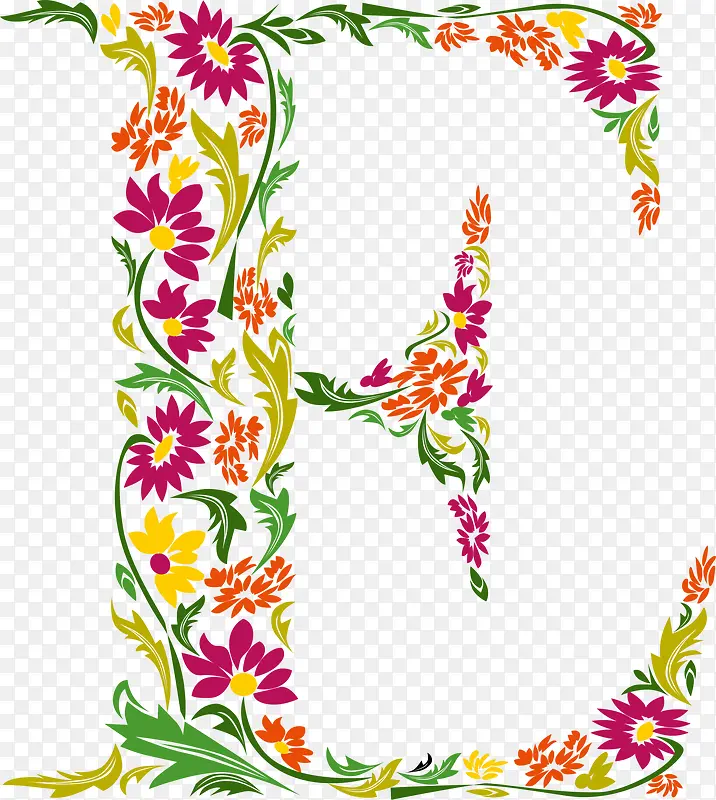 美丽花藤字母