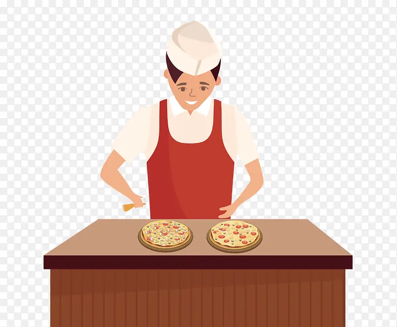 一个正在做披萨的厨师
