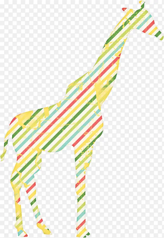 彩色涂鸦长颈鹿