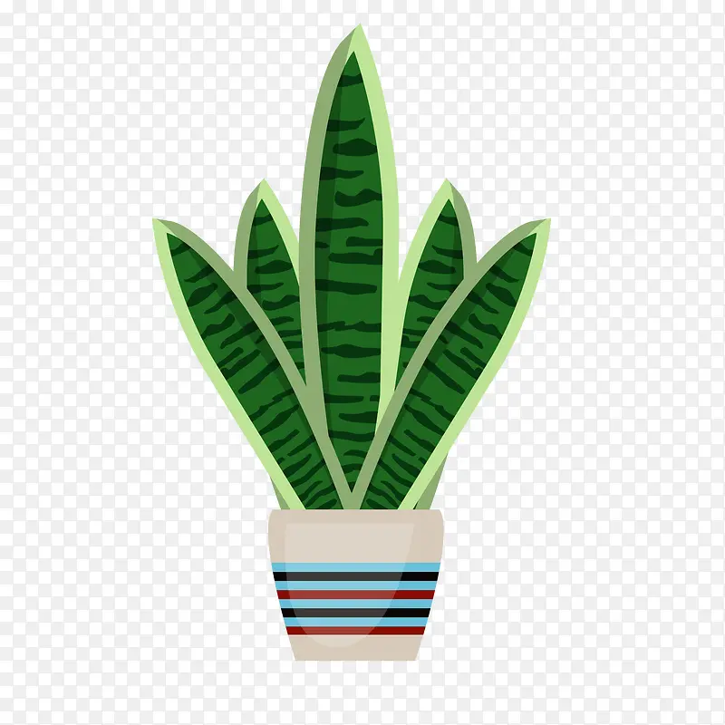 卡通绿色的植物设计