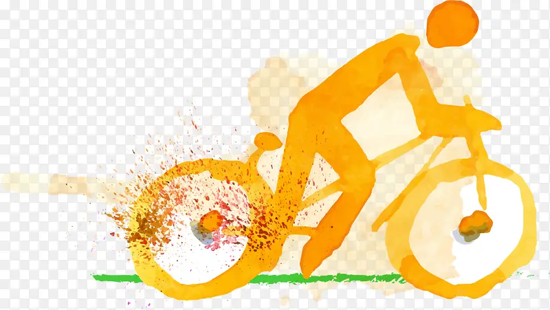 自行车大赛手绘骑车的人