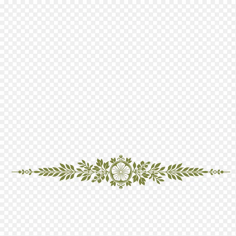 绿色花朵分割线
