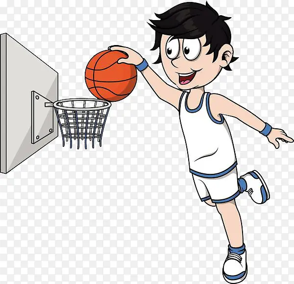投篮的男孩