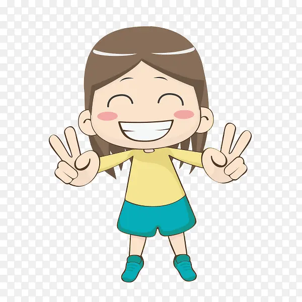 大笑的女孩