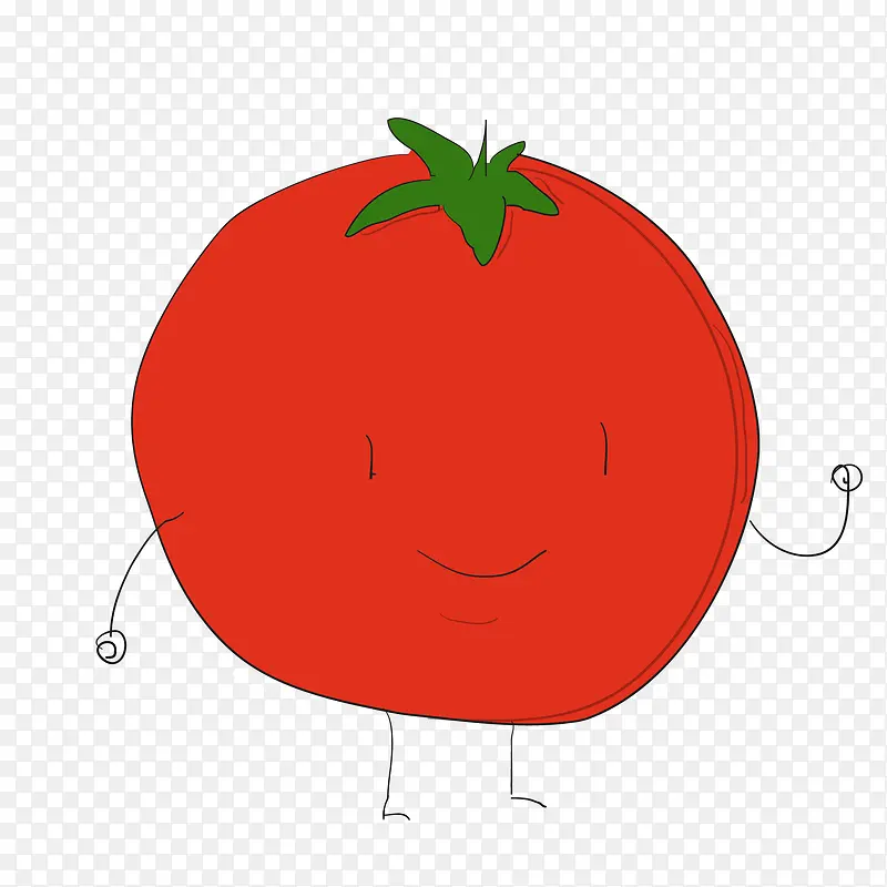 可爱卡通的西红柿矢量图