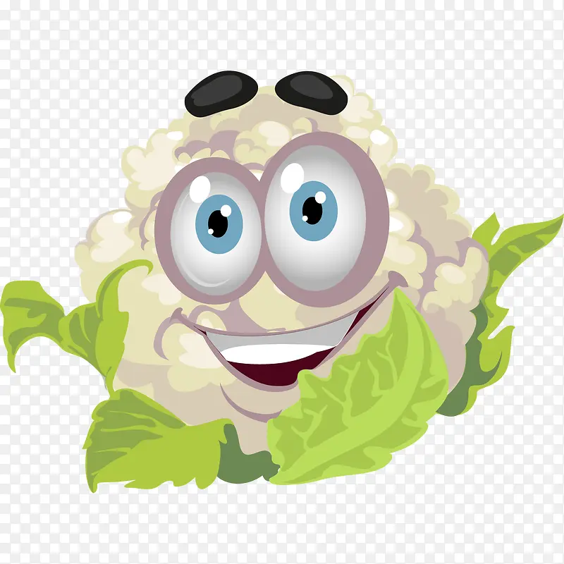 卡通手绘可爱菜花