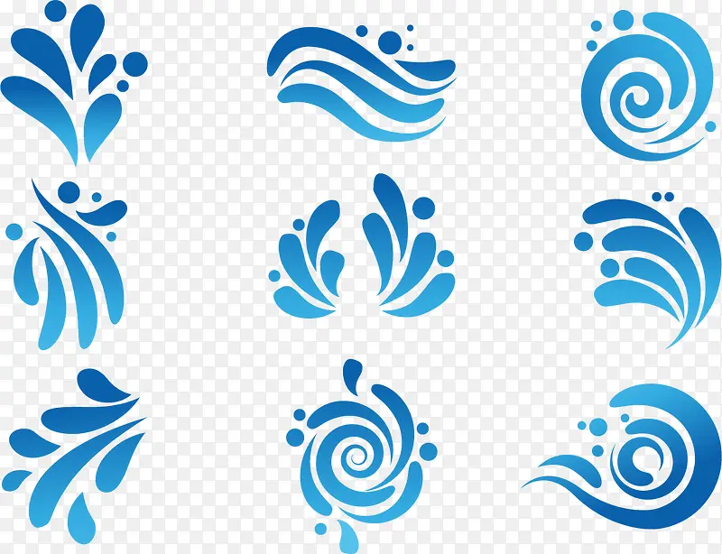 矢量图水花效果
