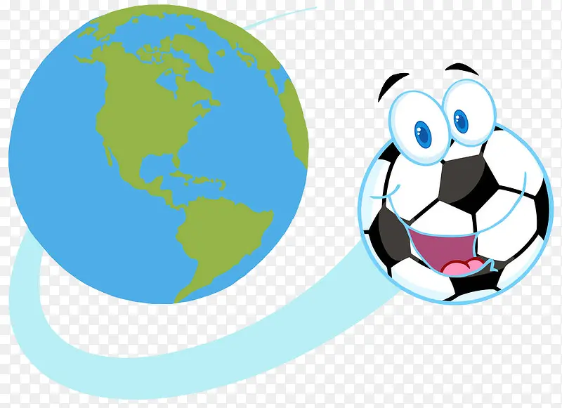 地球与足球连接