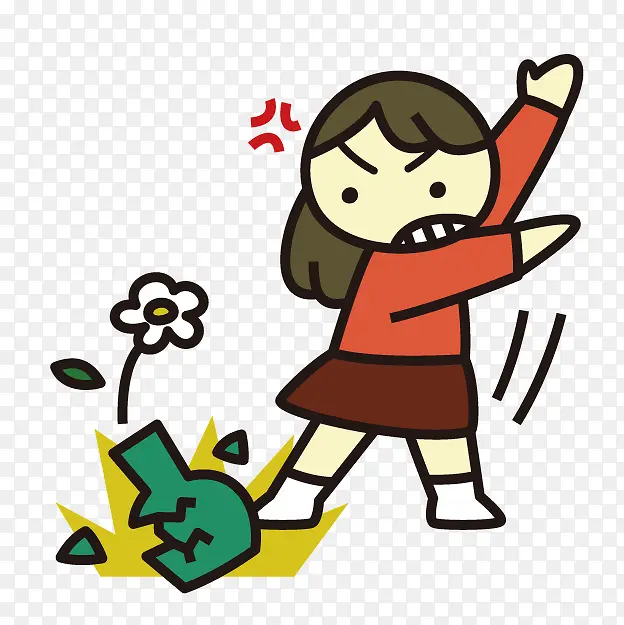 女孩摔东西PNG图片素材下载_图片编号ynplnjjy-免抠素材网