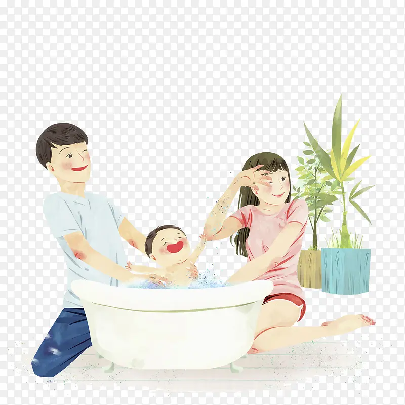 快乐的一家人