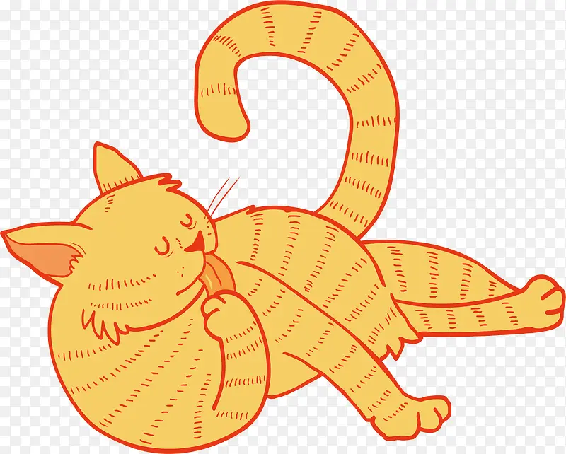 舔爪子的猫咪