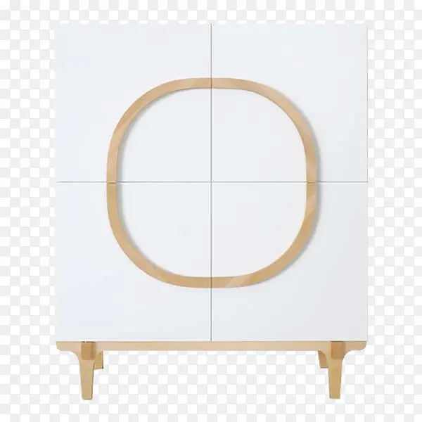现代白色设计感桌子