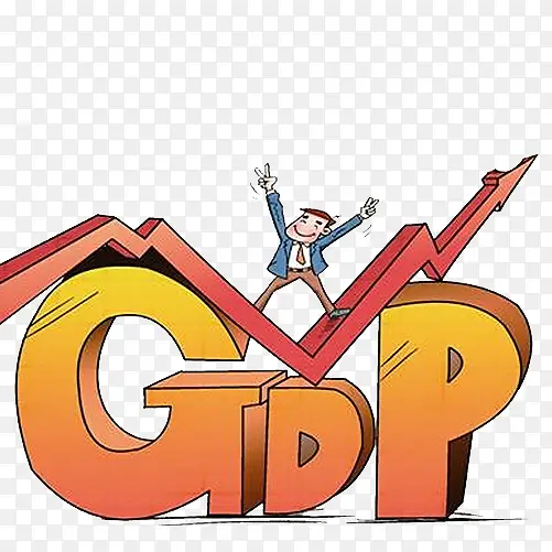 GDP上升指标图案