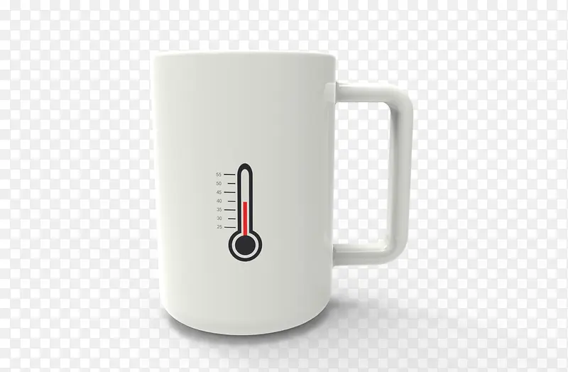 杯子上的温度计